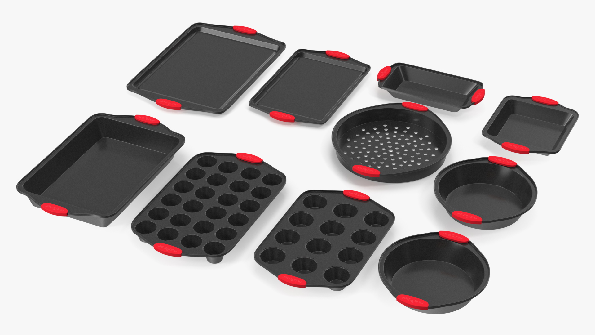 3D Nonstick Bakeware Baking Pans Set model