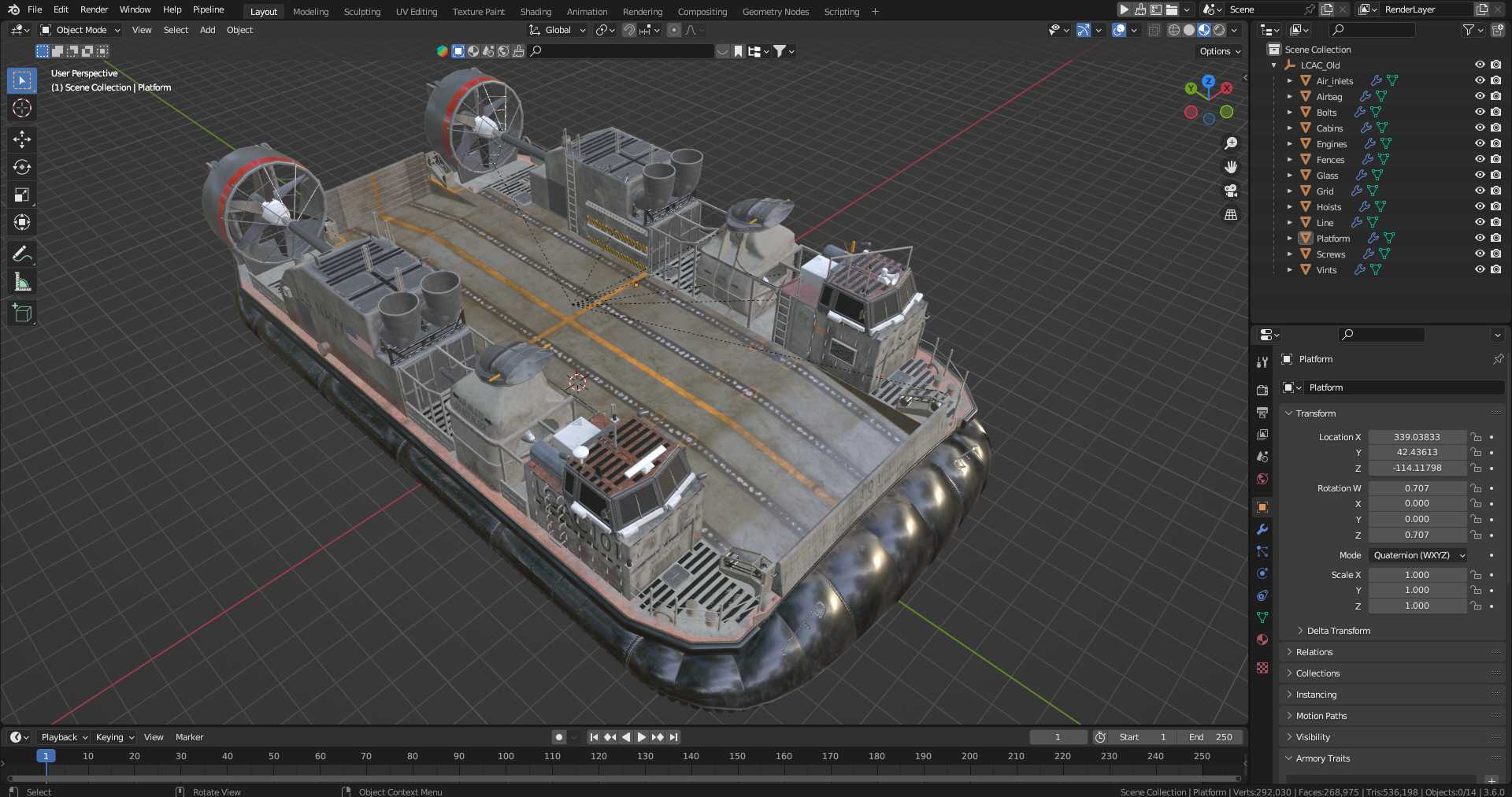 3D model LCAC Old