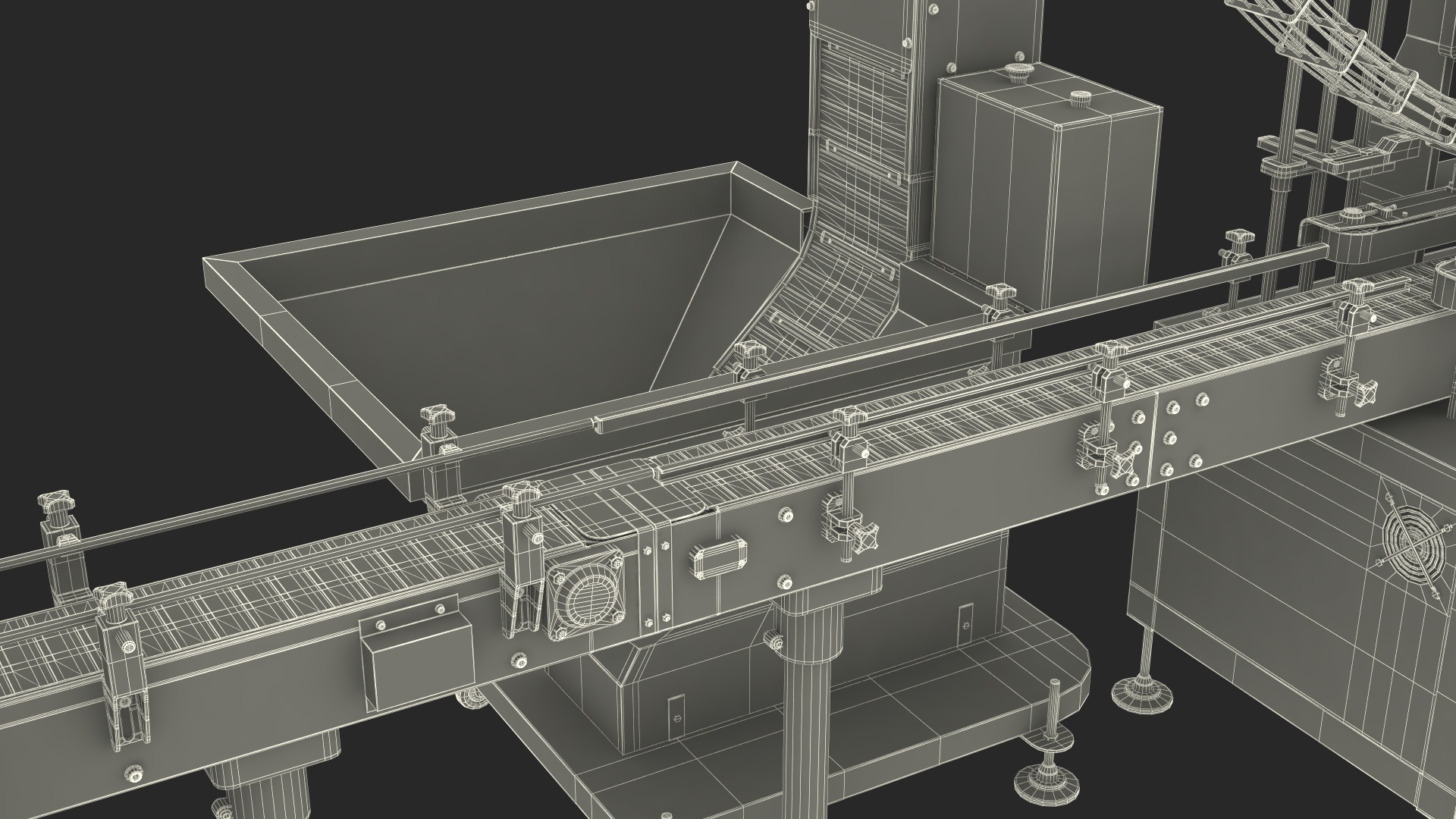 Snack Packing Machine Production Line 3D