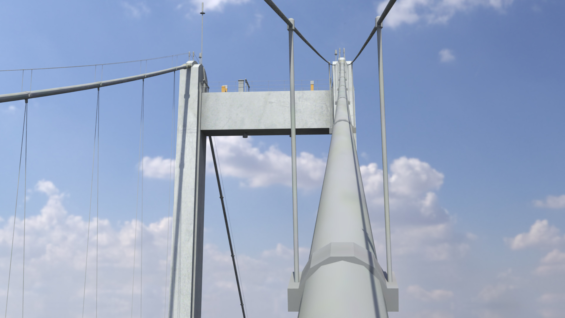 Bosphorus Suspension Bridge Structure 3D