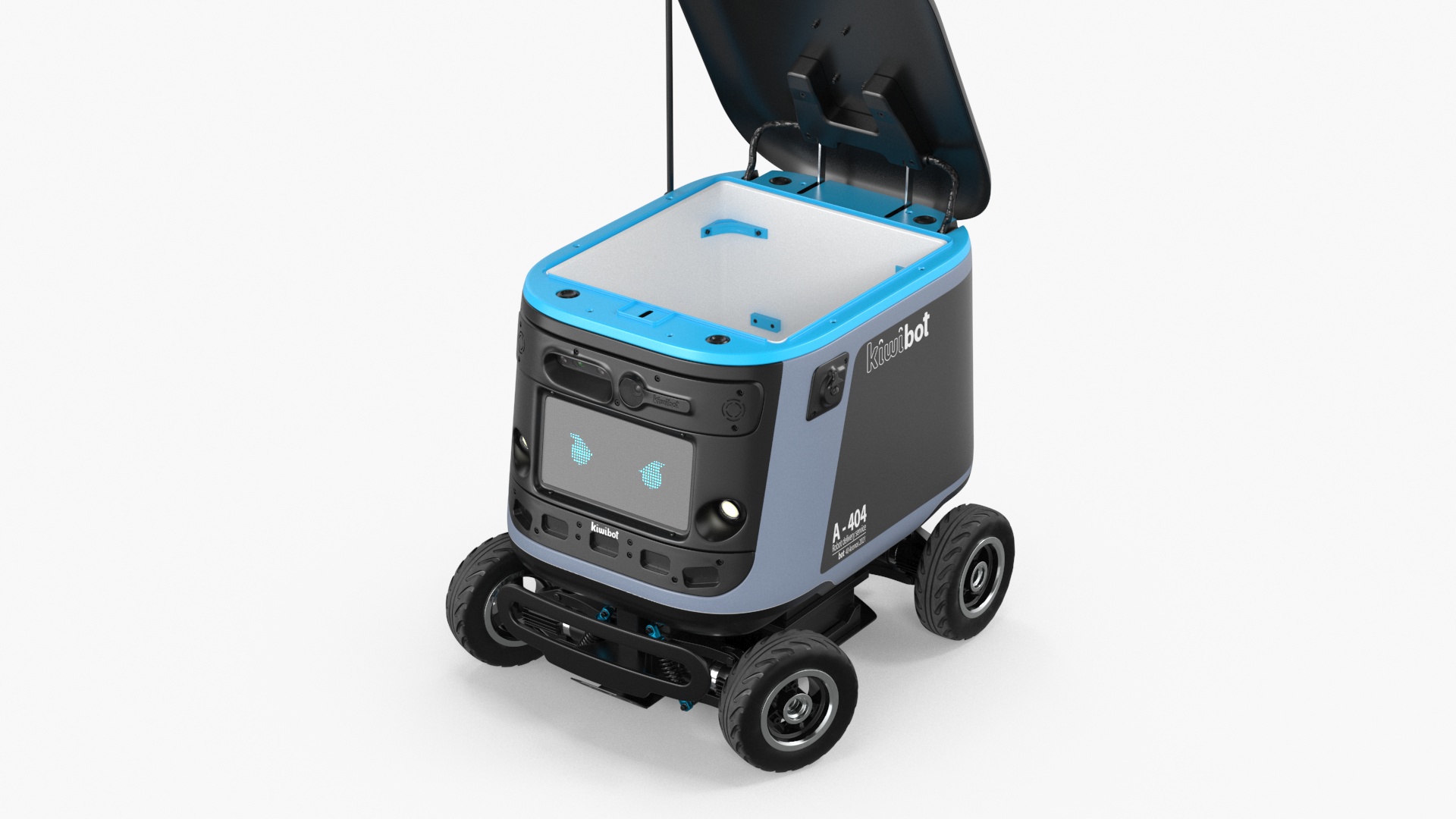 3D model Black Delivery Robot Kiwibot Rigged