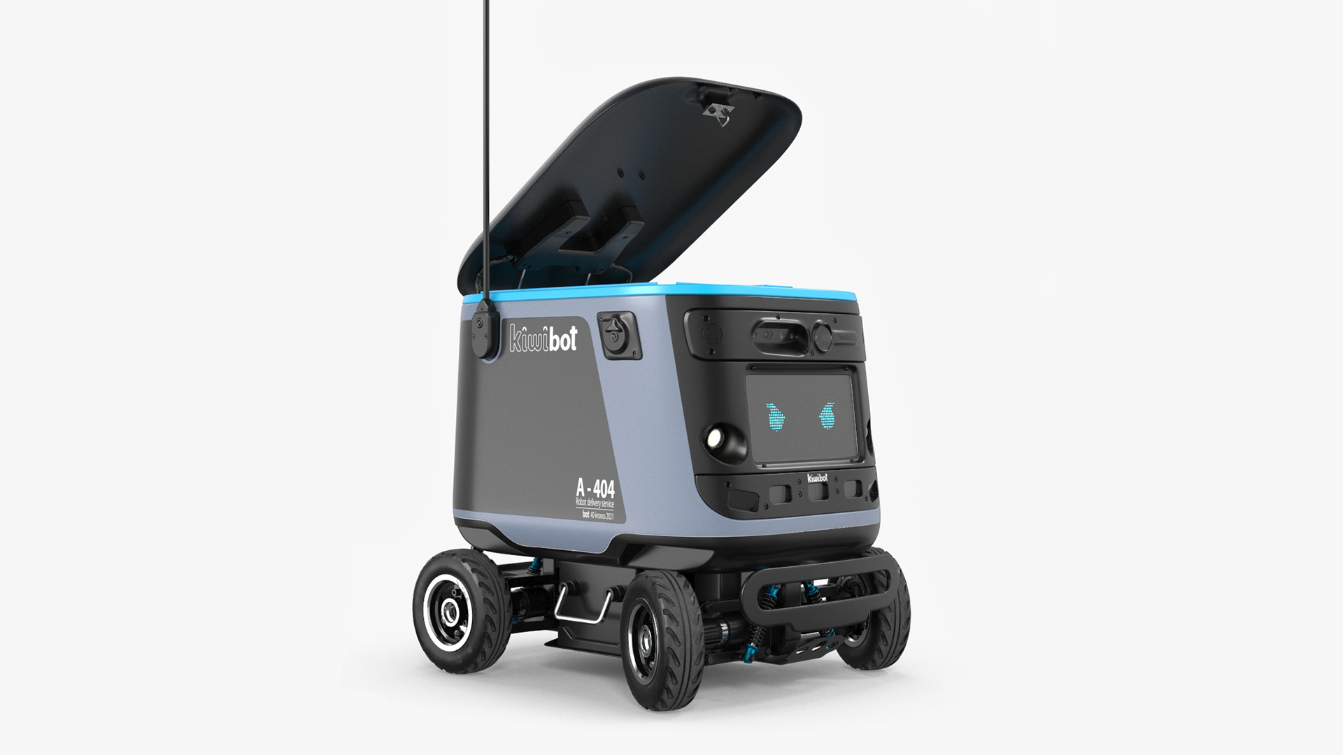 3D model Black Delivery Robot Kiwibot Rigged