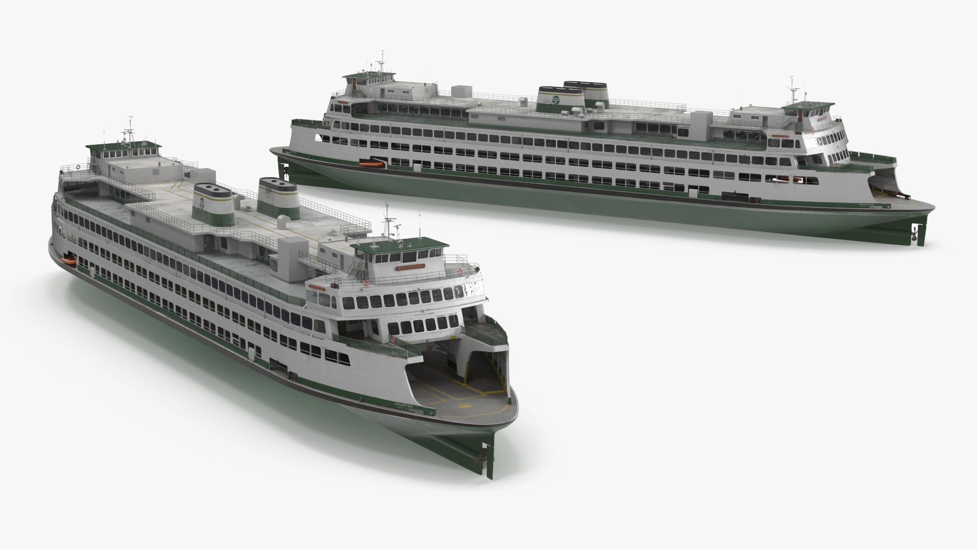 3D Washington State Ferry Super Class MV Kaleetan