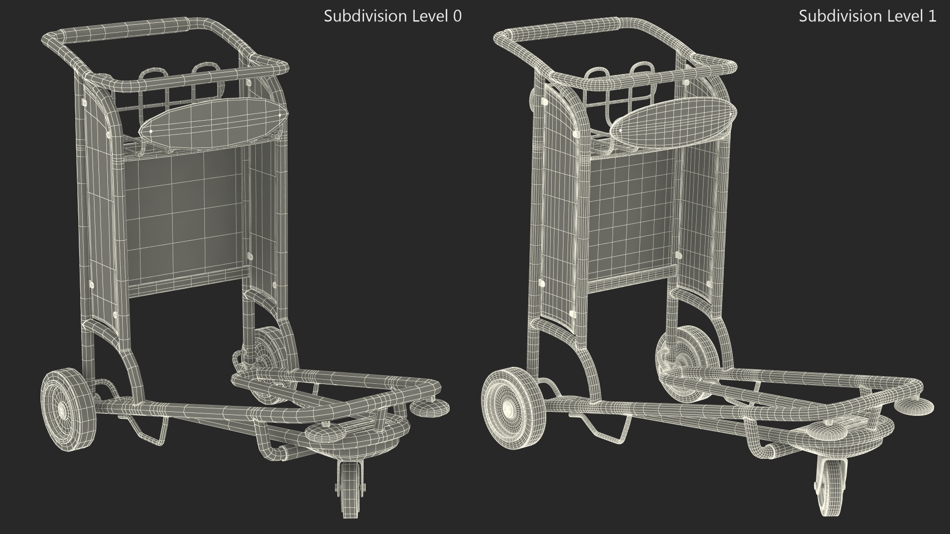 Smartecarte Airport Luggage Cart 3D