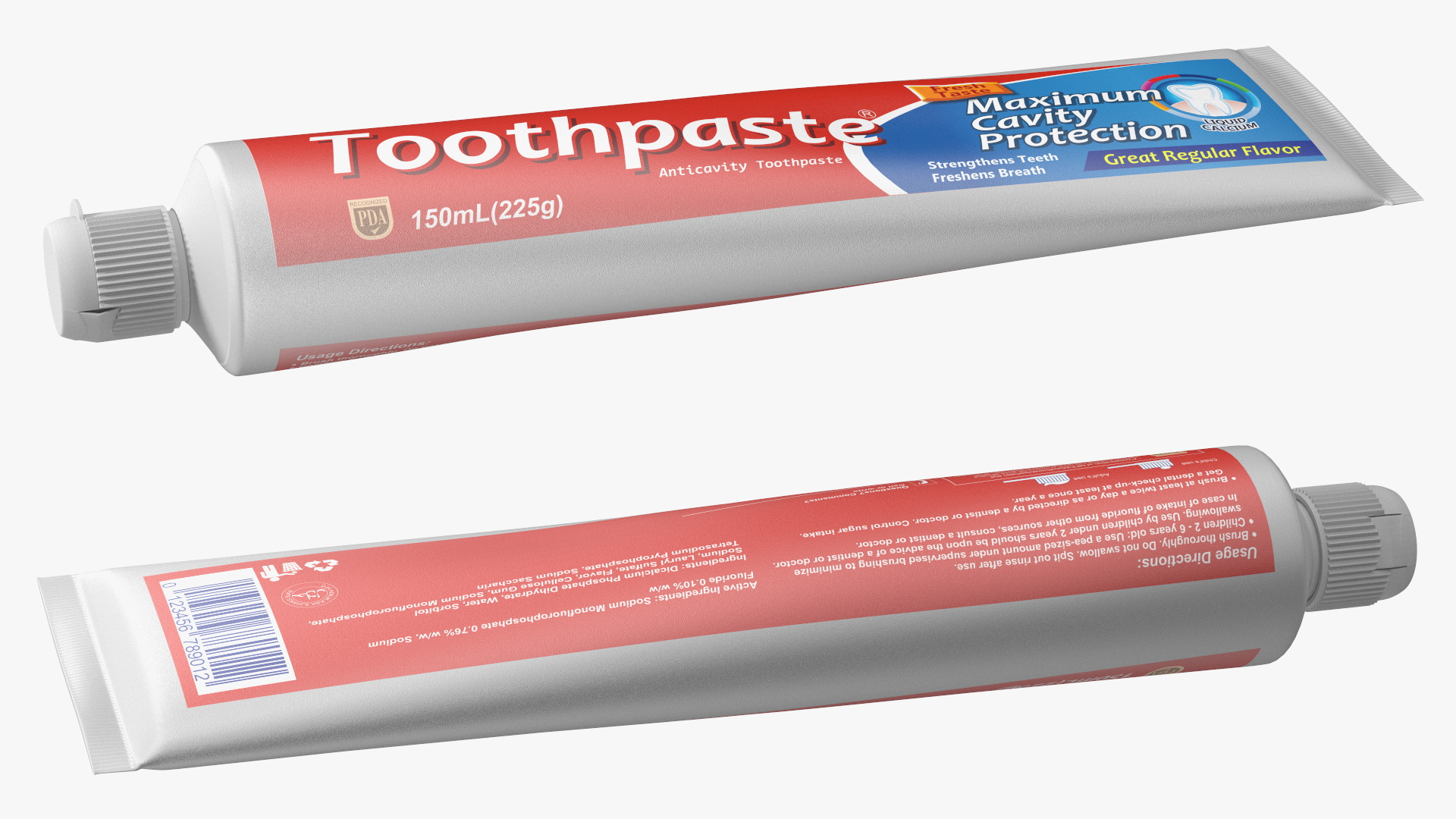 3D model Toothbrushes and Toothpaste in Glass Cup