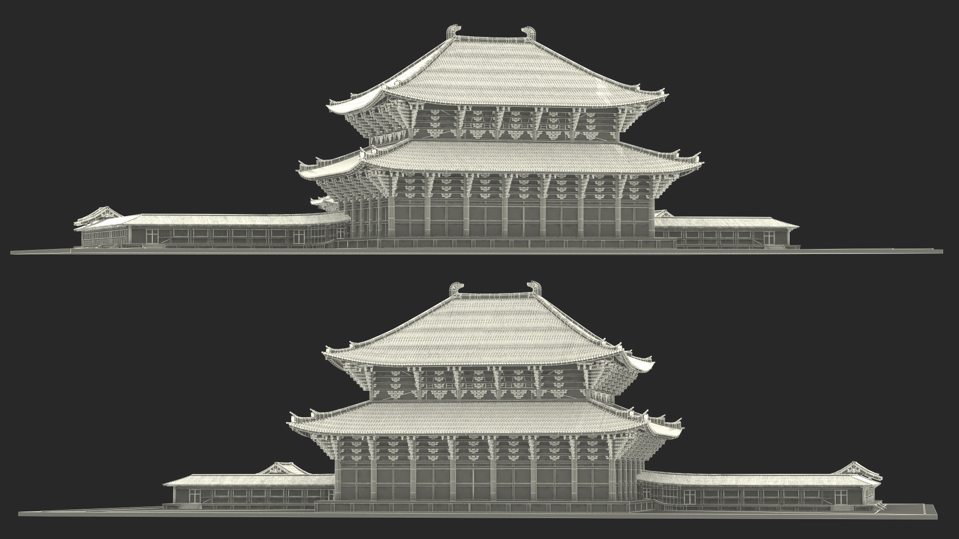 3D Japanese Buddhist Temple Todai Ji model