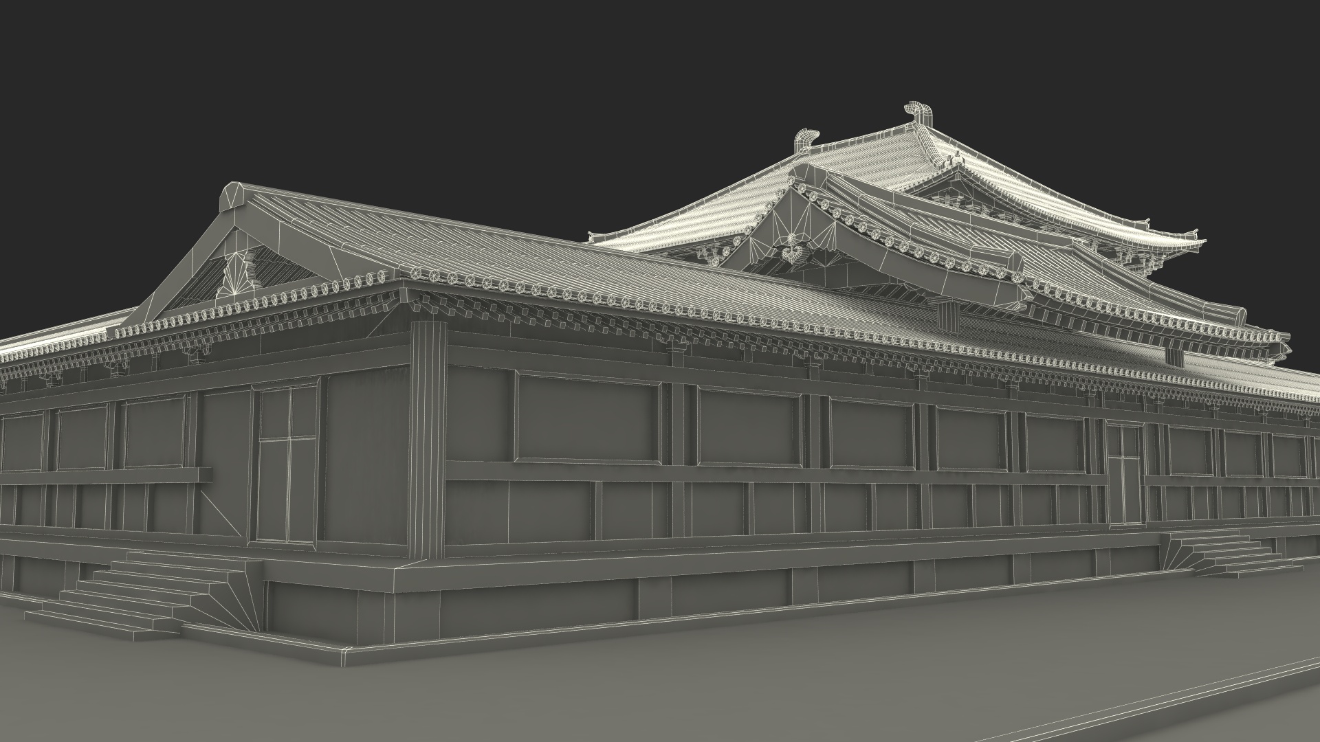 3D Japanese Buddhist Temple Todai Ji model