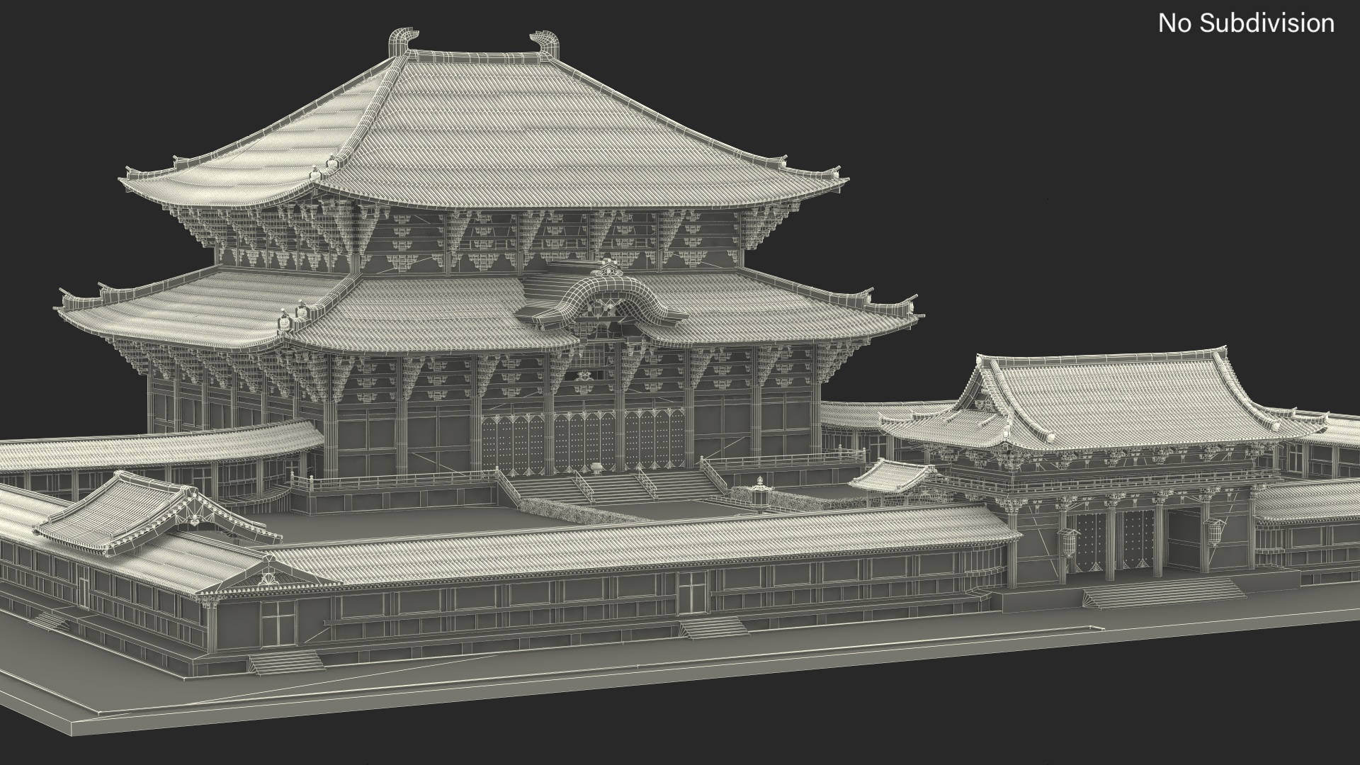 3D Japanese Buddhist Temple Todai Ji model