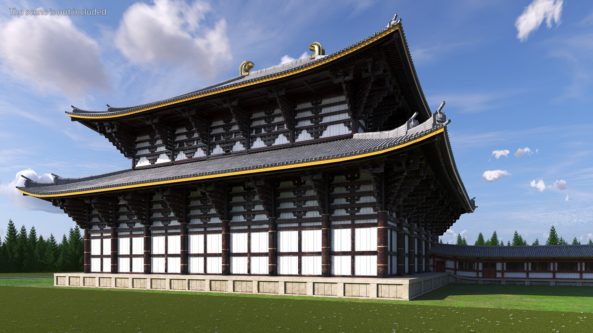 3D Japanese Buddhist Temple Todai Ji model