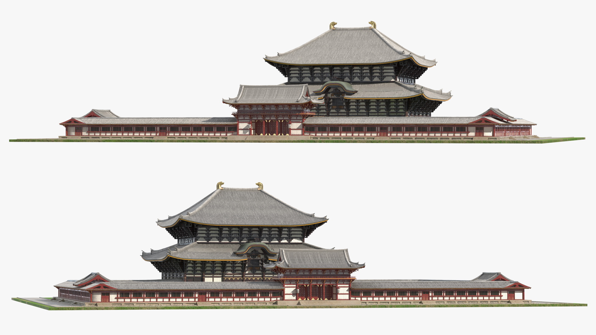 3D Japanese Buddhist Temple Todai Ji model