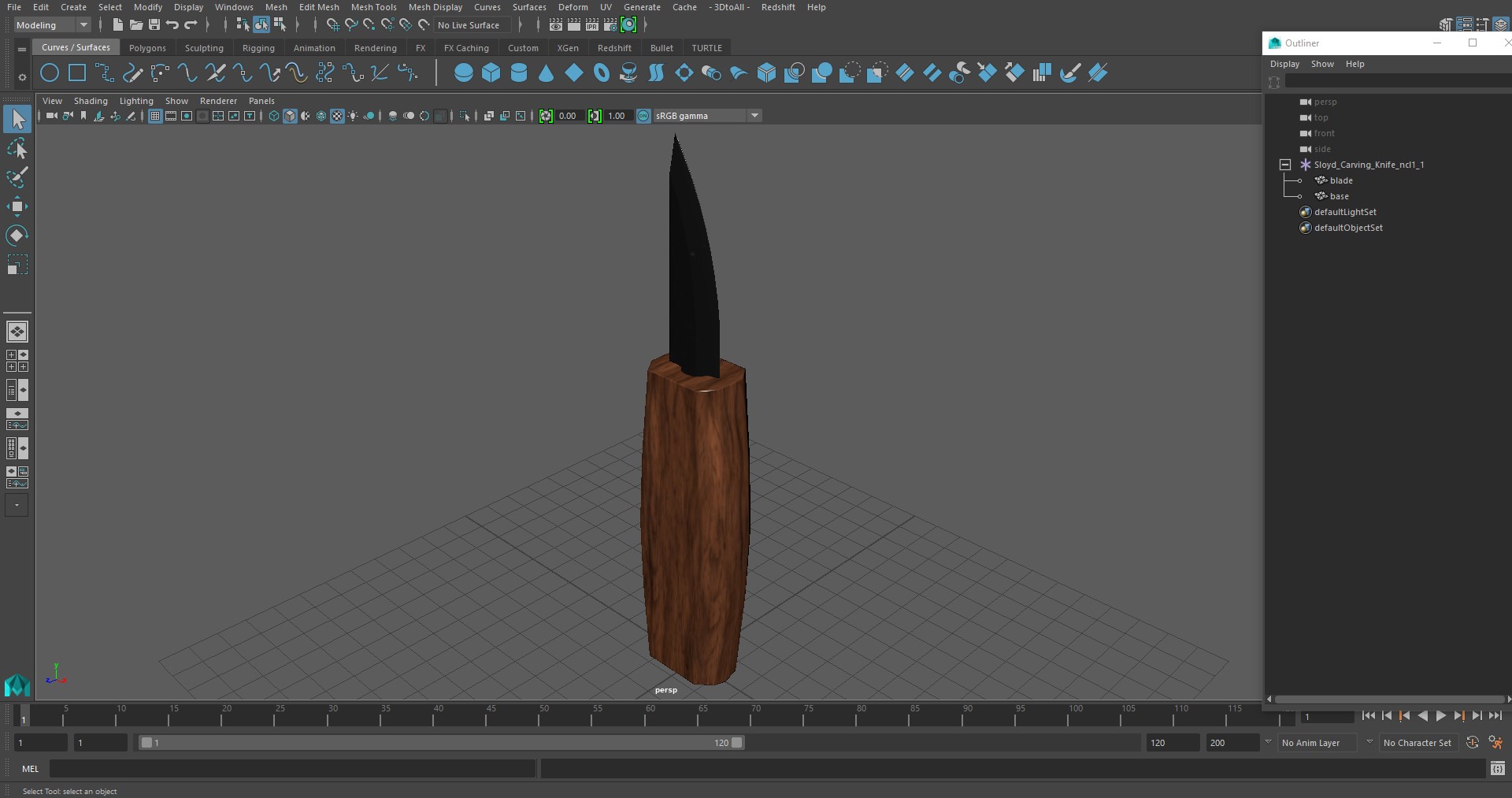 Sloyd Carving Knife 3D model