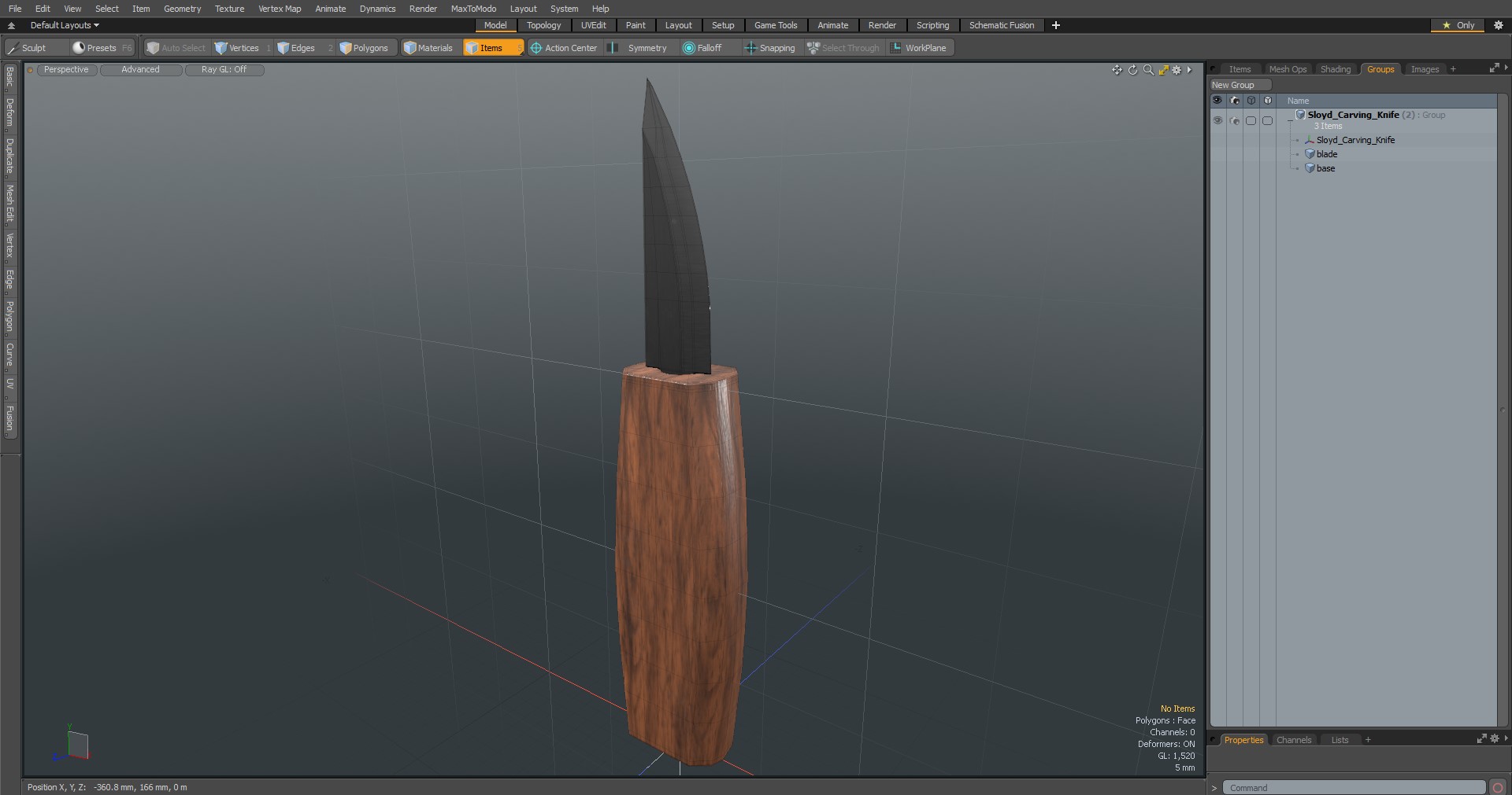 Sloyd Carving Knife 3D model