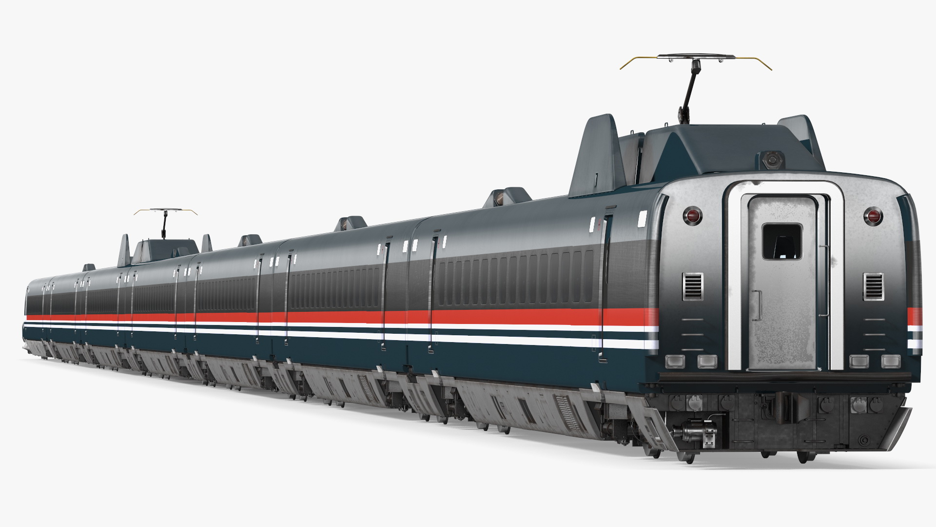 High Speed Bullet Train Rigged for Maya 3D model