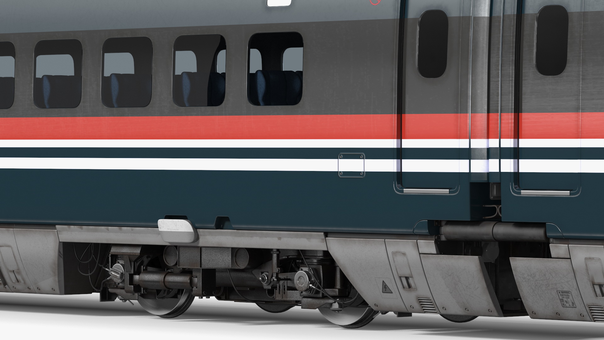 High Speed Bullet Train Rigged for Maya 3D model