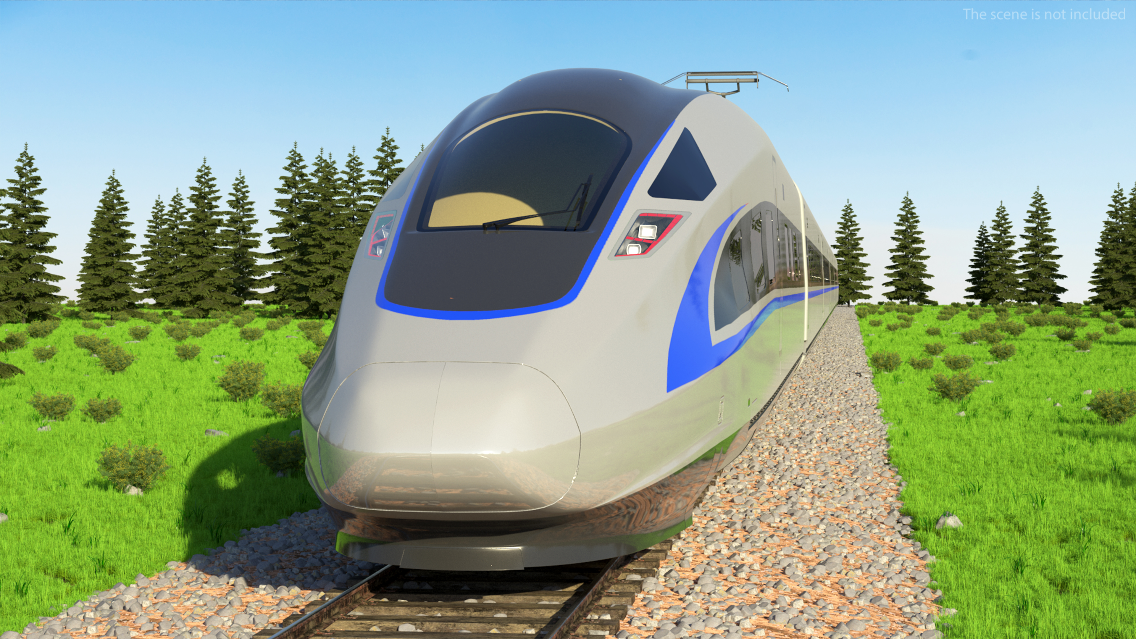 3D High Speed Bullet Train model