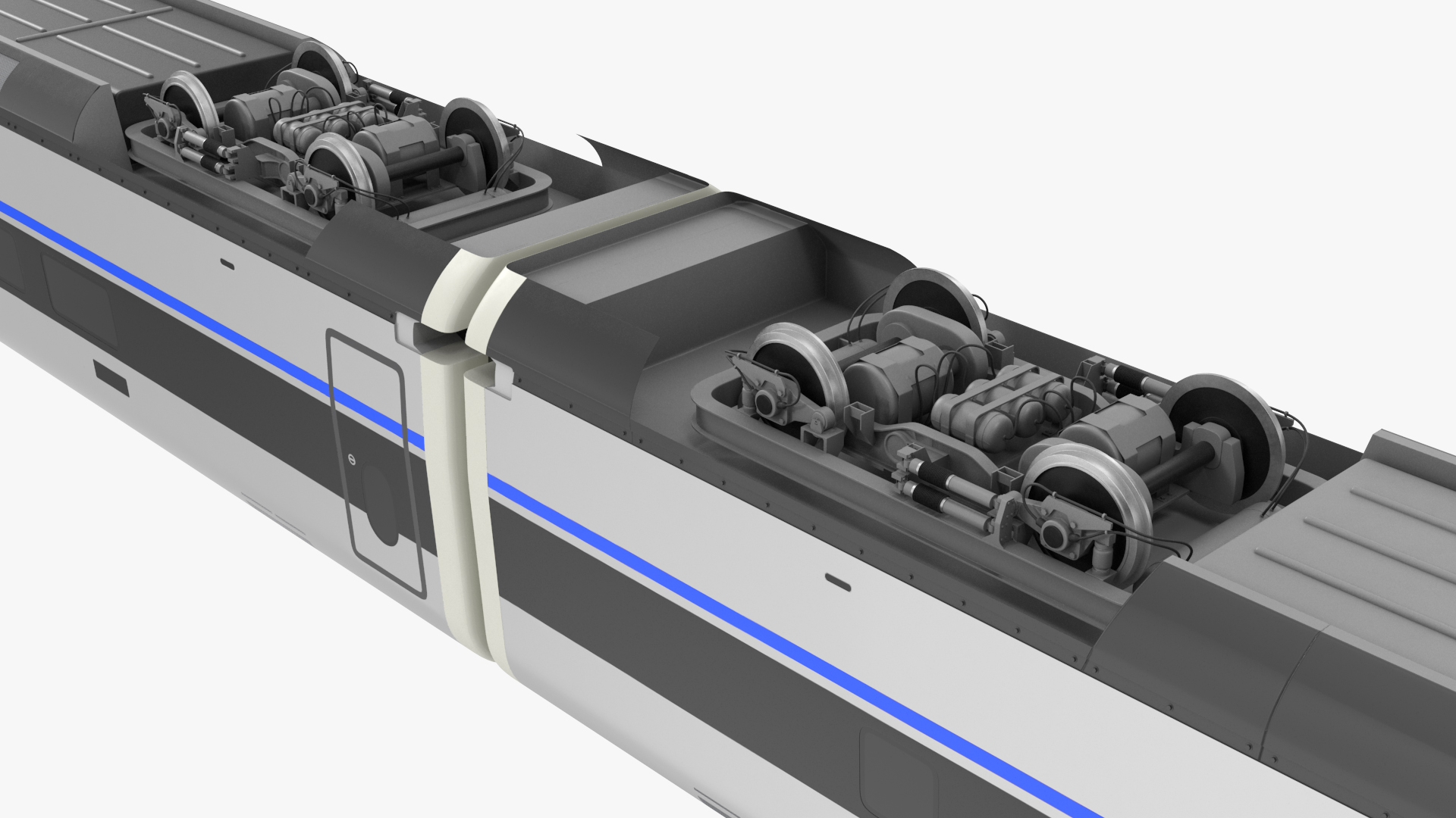 3D High Speed Bullet Train model