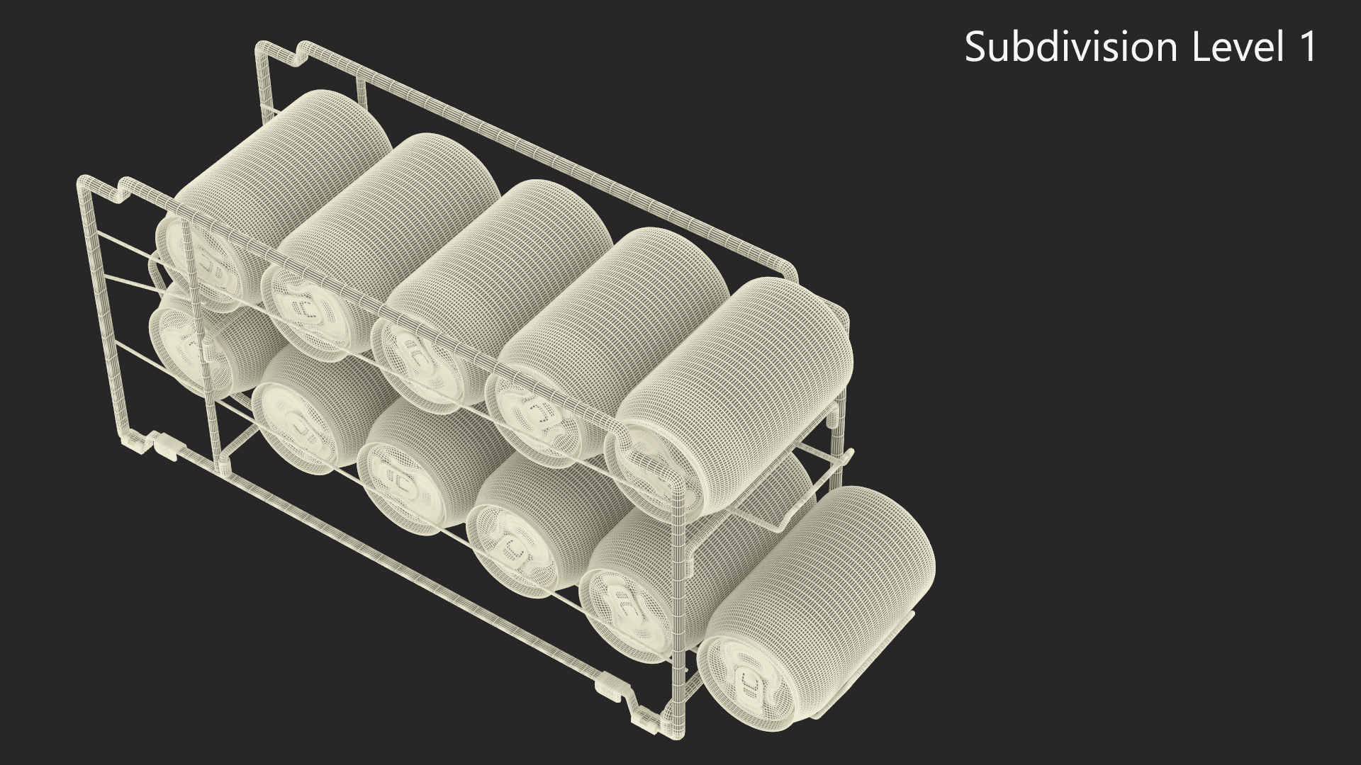 3D model Soda Can Dispenser Chrome with Cola Cans