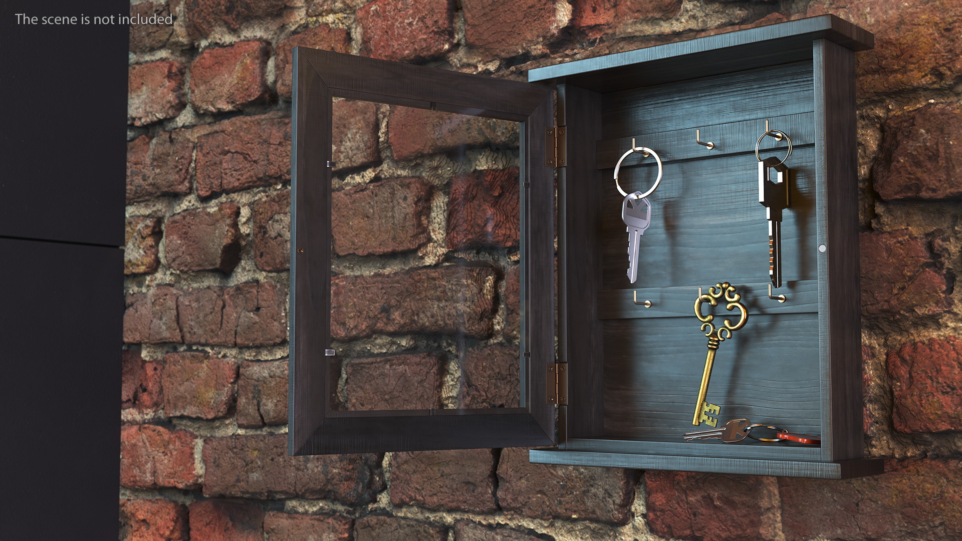 3D Wooden Key Holder Box with Keys