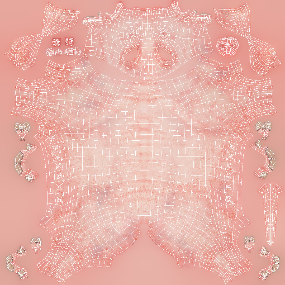 Pig Piglet Landrace with Fur Standing Pose 3D