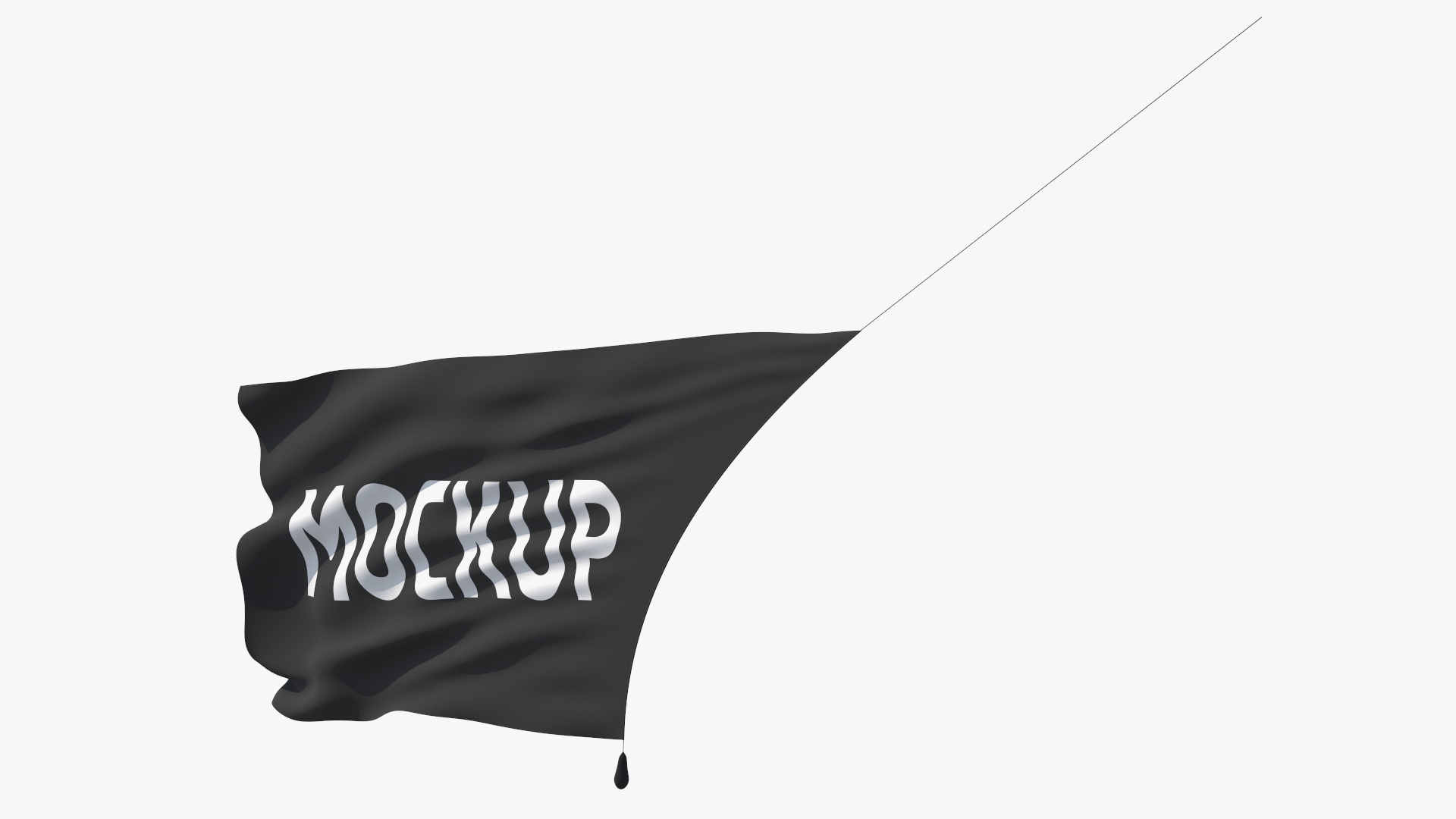 3D Black Huge Aerial Banner Mockup