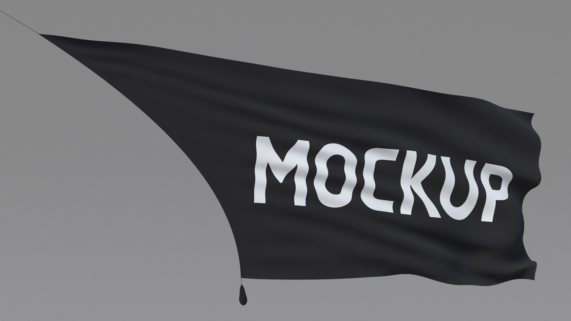 3D Black Huge Aerial Banner Mockup