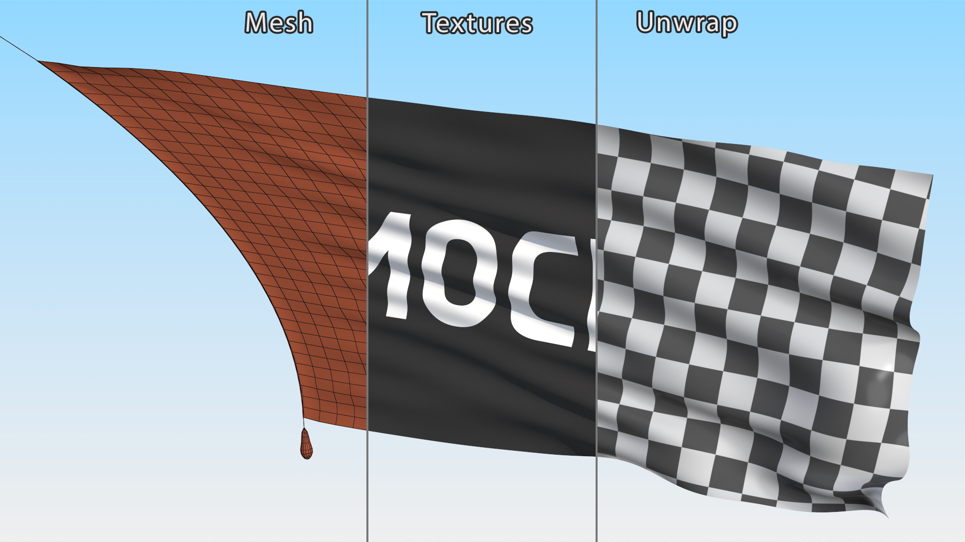 3D Black Huge Aerial Banner Mockup