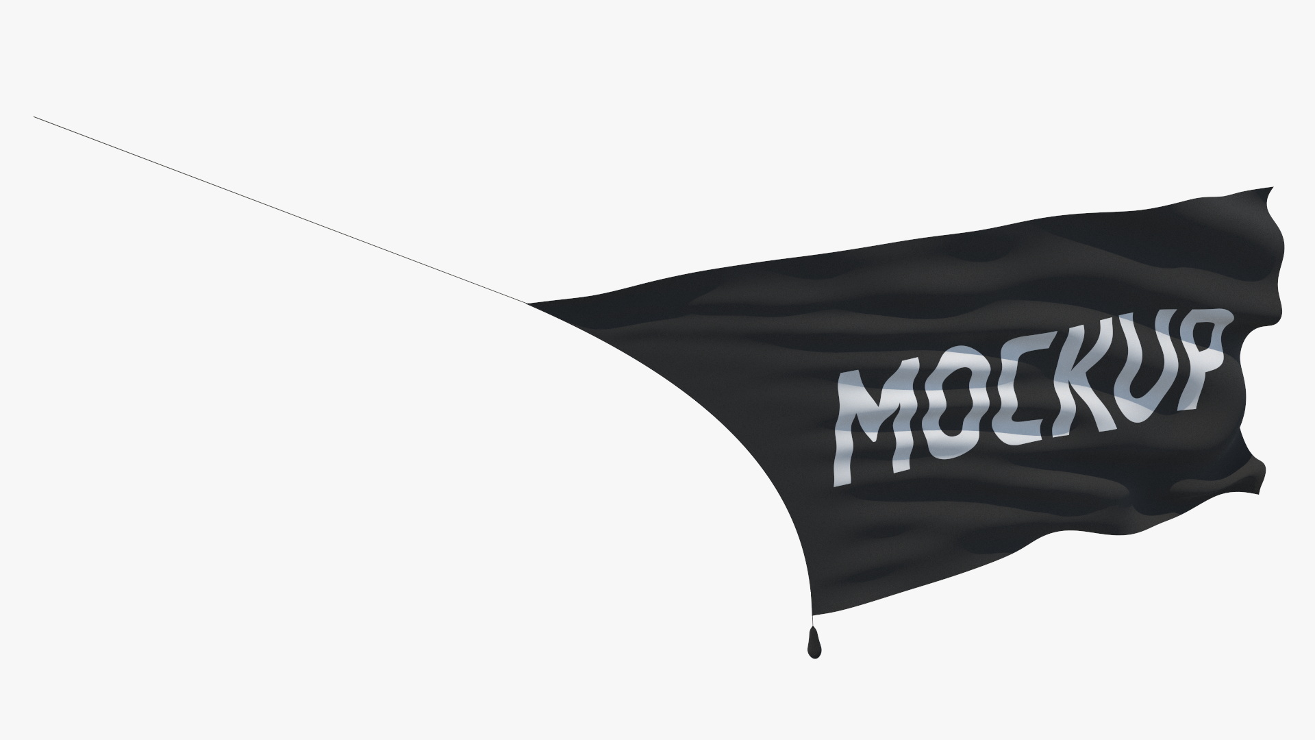 3D Black Huge Aerial Banner Mockup