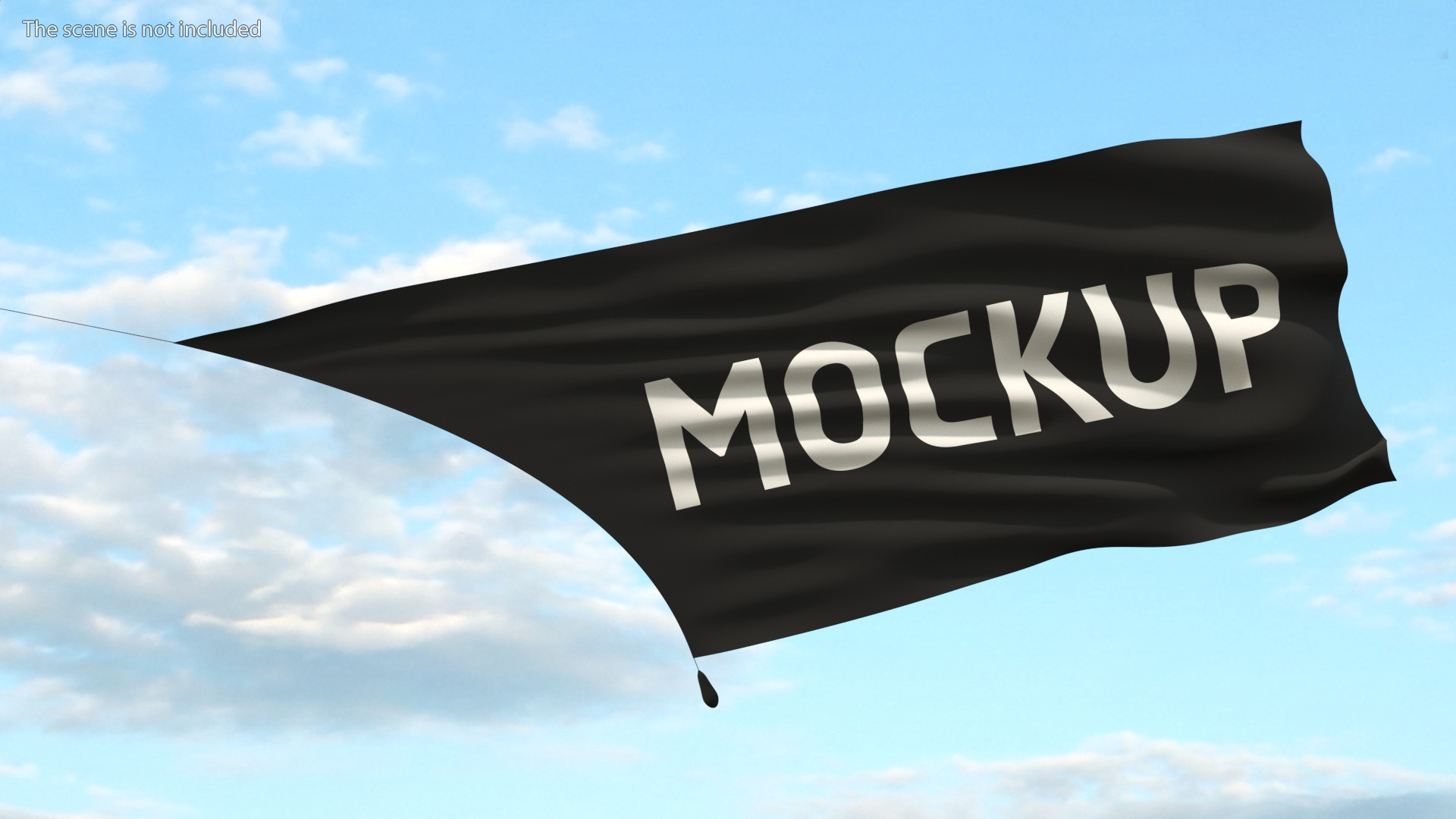 3D Black Huge Aerial Banner Mockup