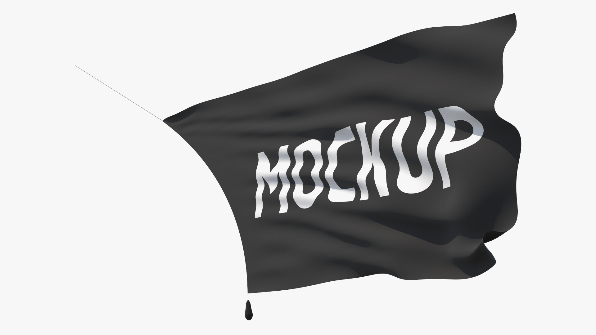 3D Black Huge Aerial Banner Mockup