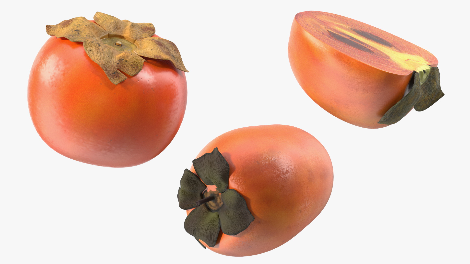 Persimmon Fruit Set 3D model