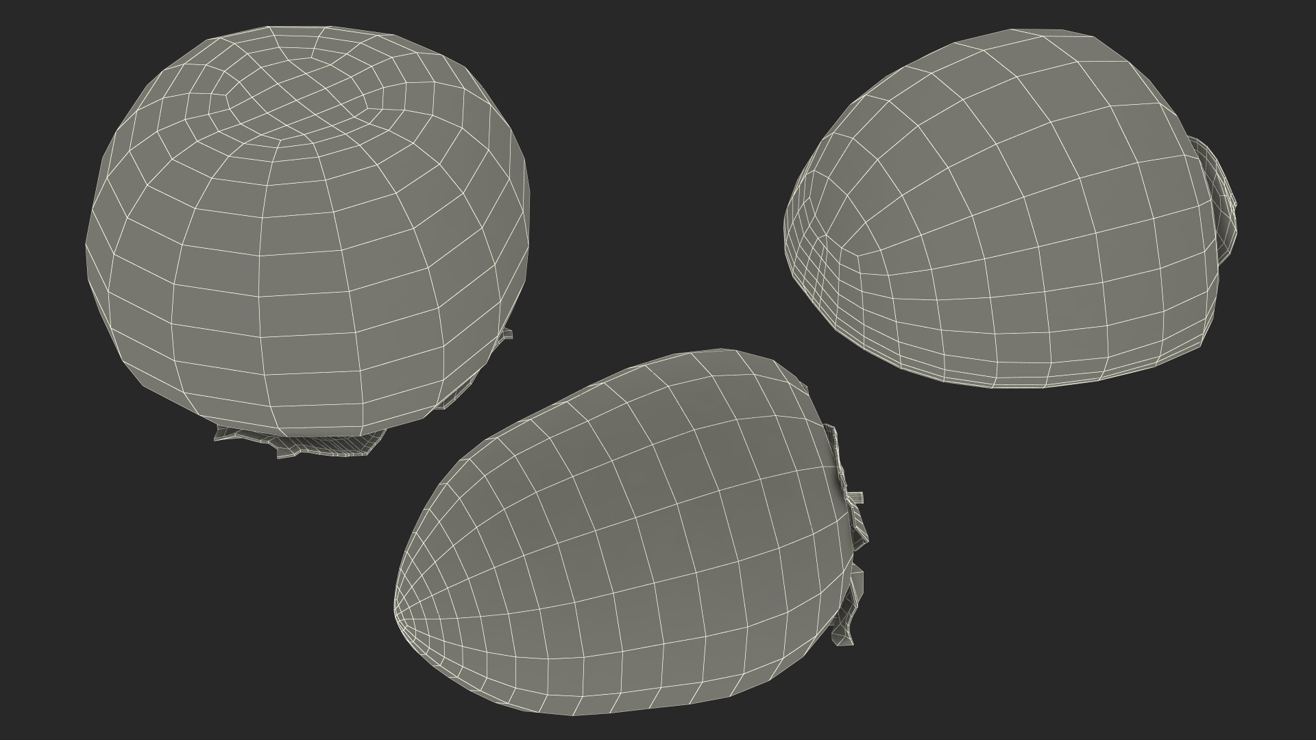 Persimmon Fruit Set 3D model