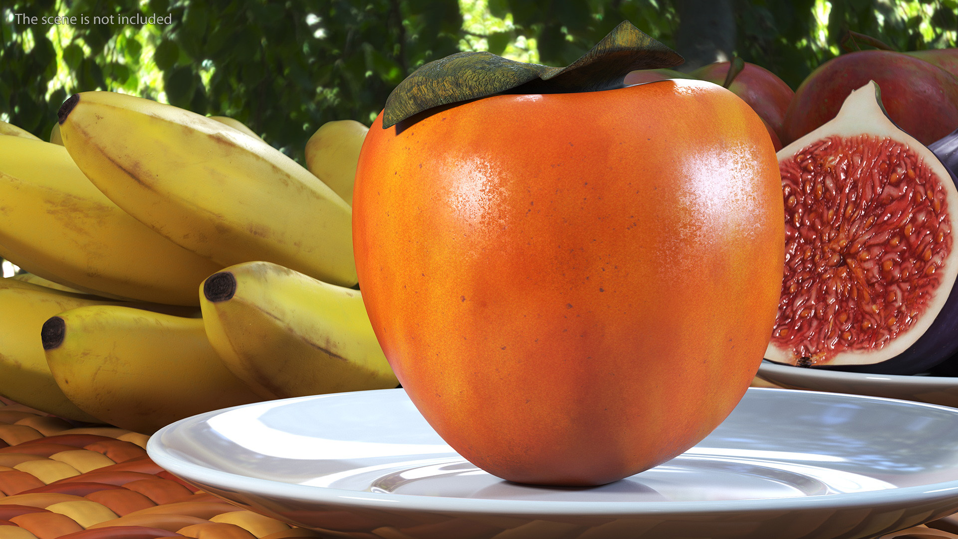 Persimmon Fruit Set 3D model