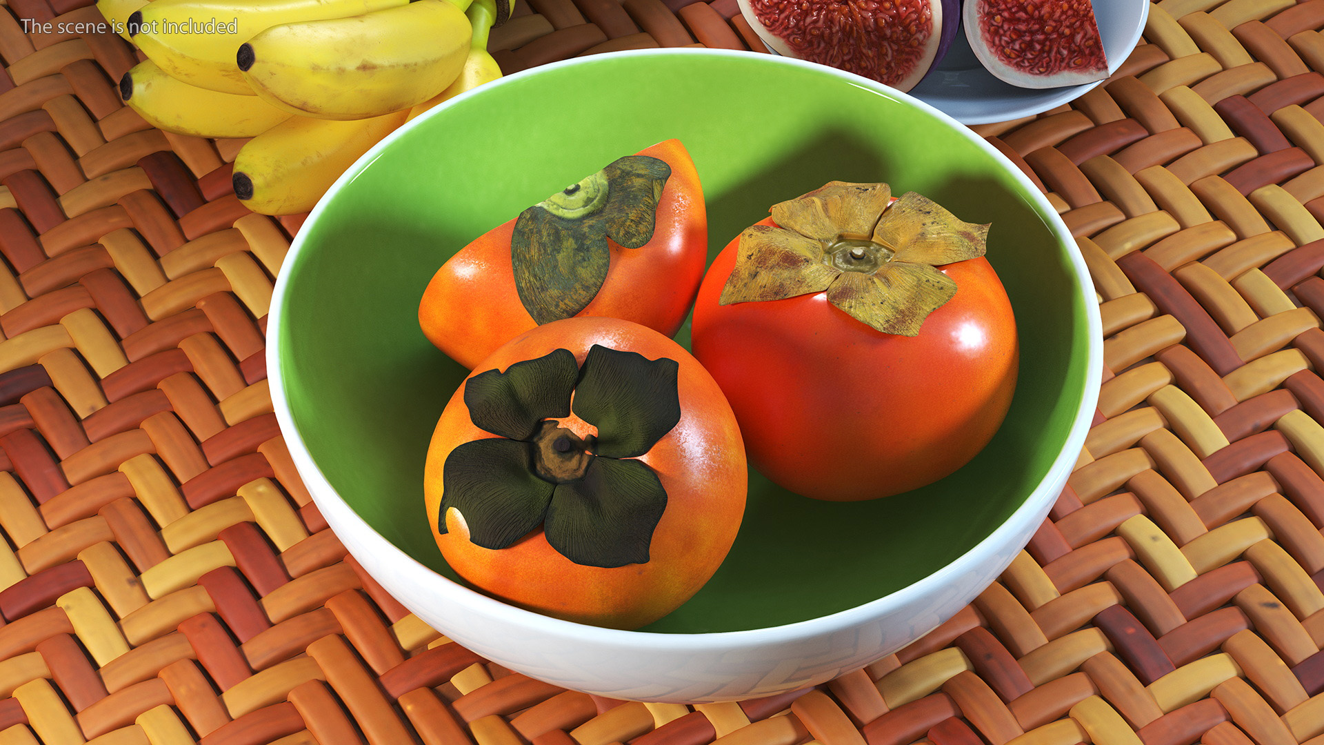 Persimmon Fruit Set 3D model