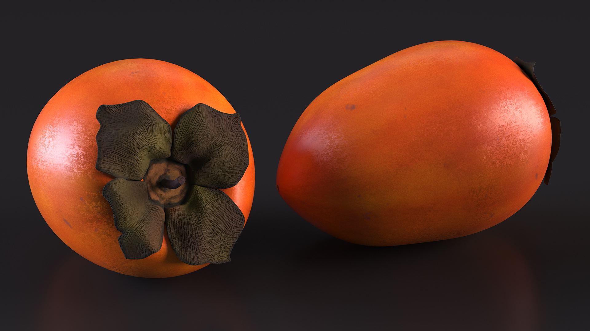 Persimmon Fruit Set 3D model