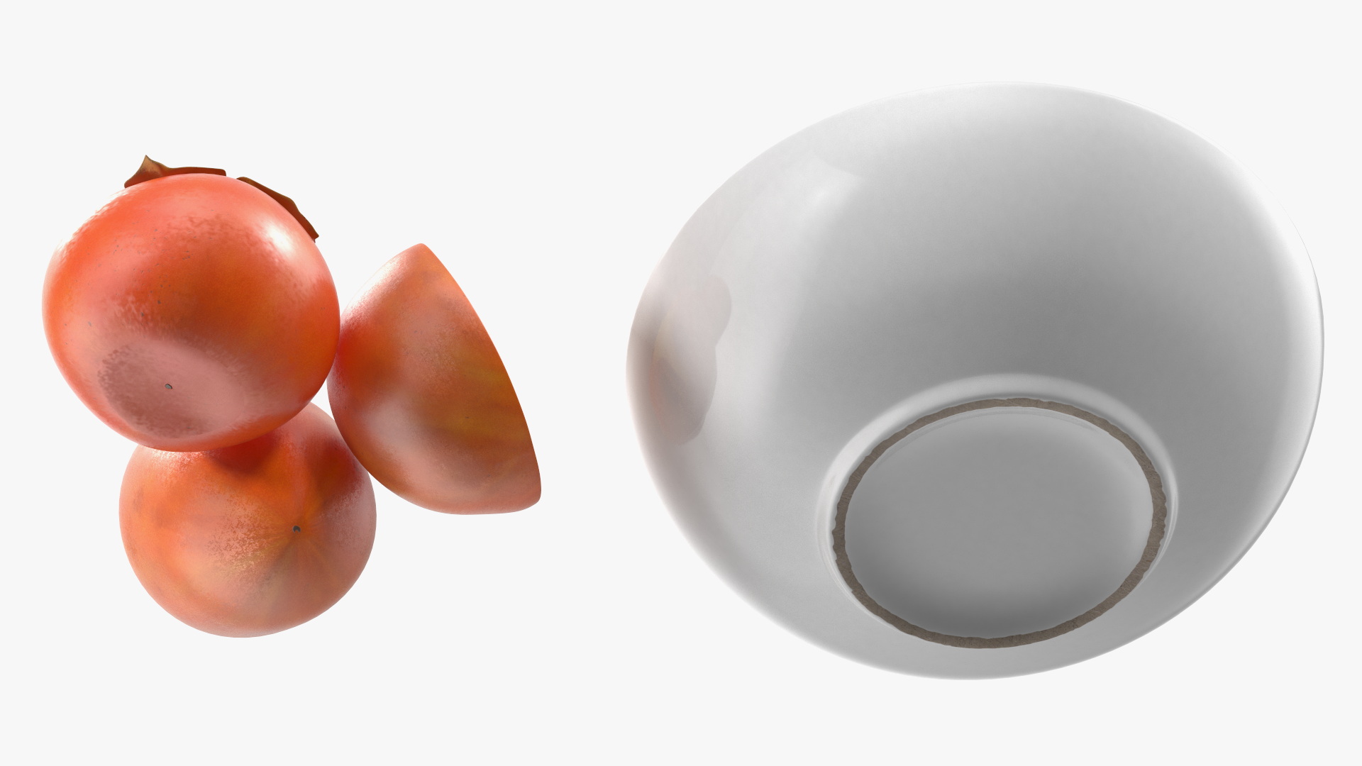 Persimmon Fruit Set 3D model