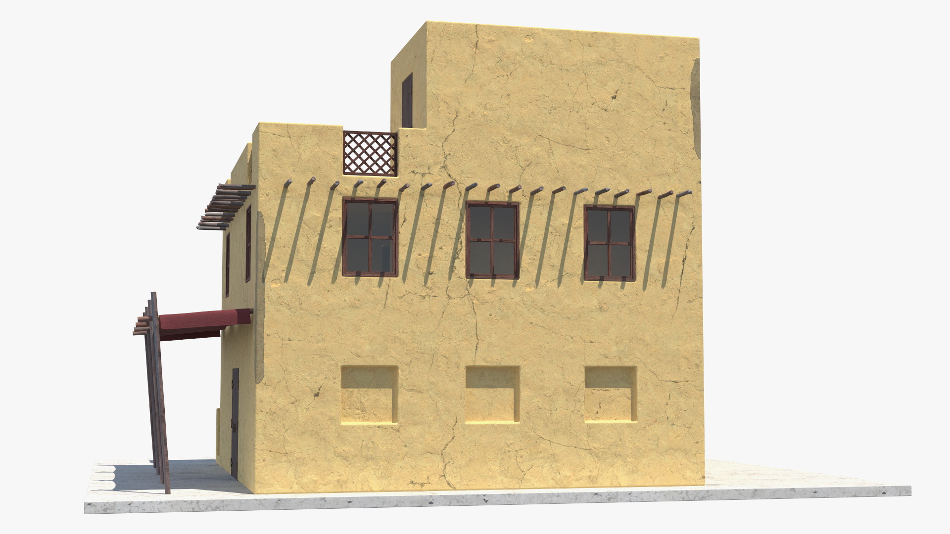 Arab House with Circular Construction 3D