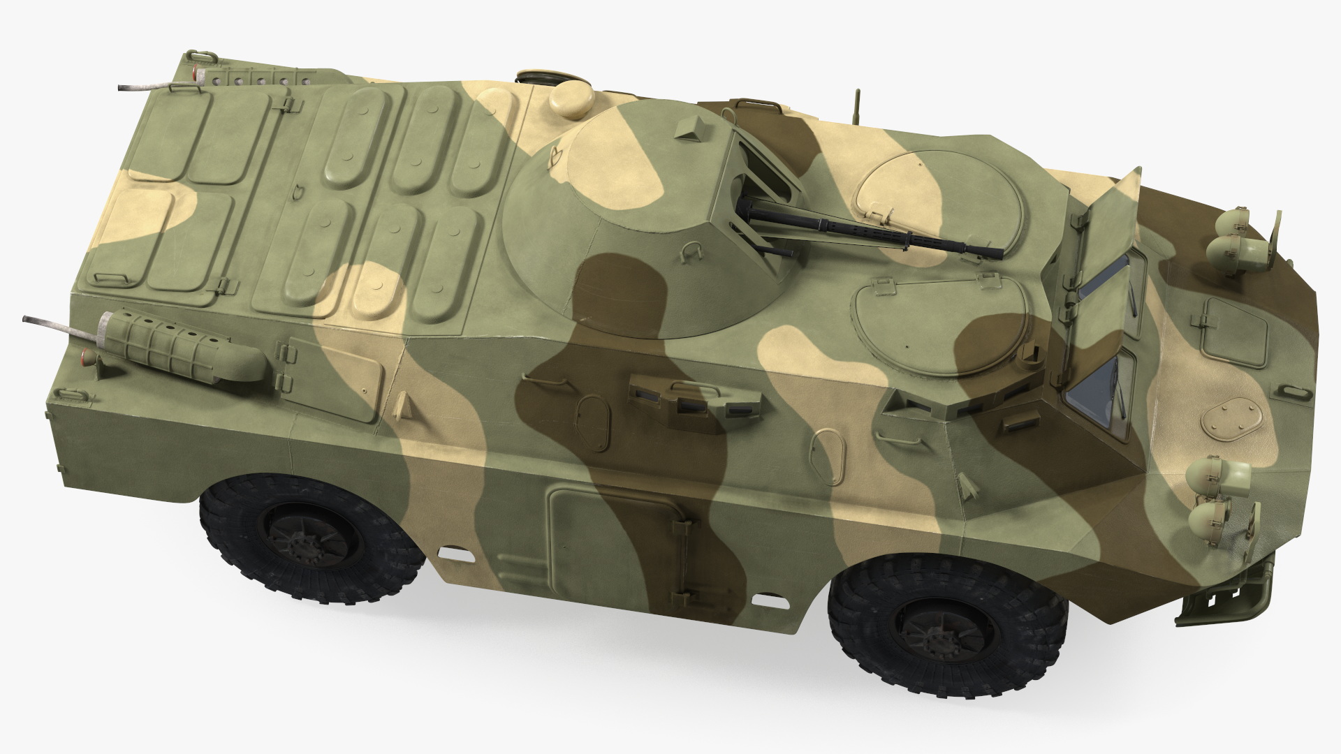 BRDM 2 Amphibious Vehicle Rigged 3D