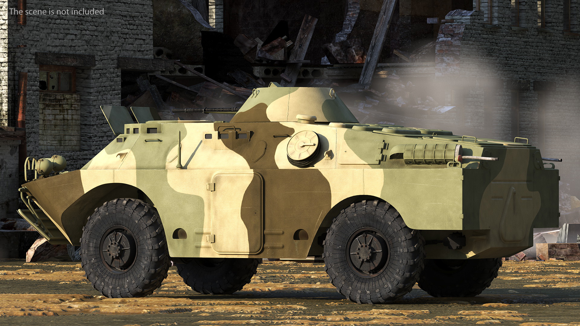 BRDM 2 Amphibious Vehicle Rigged 3D