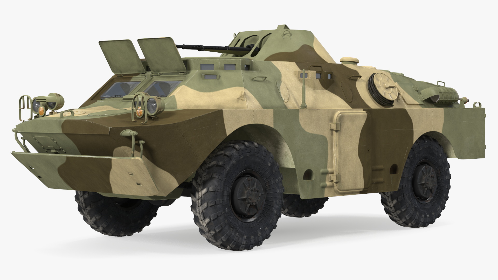 BRDM 2 Amphibious Vehicle Rigged 3D