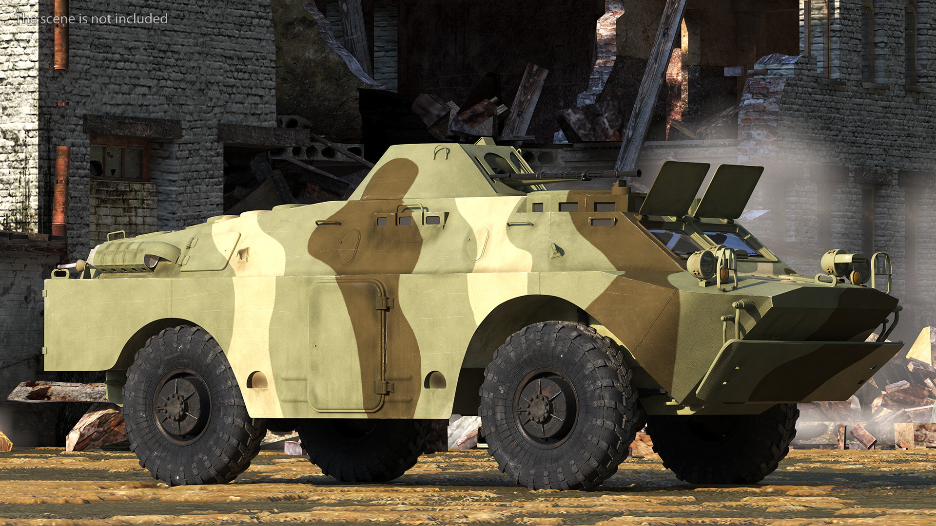 BRDM 2 Amphibious Vehicle Rigged 3D