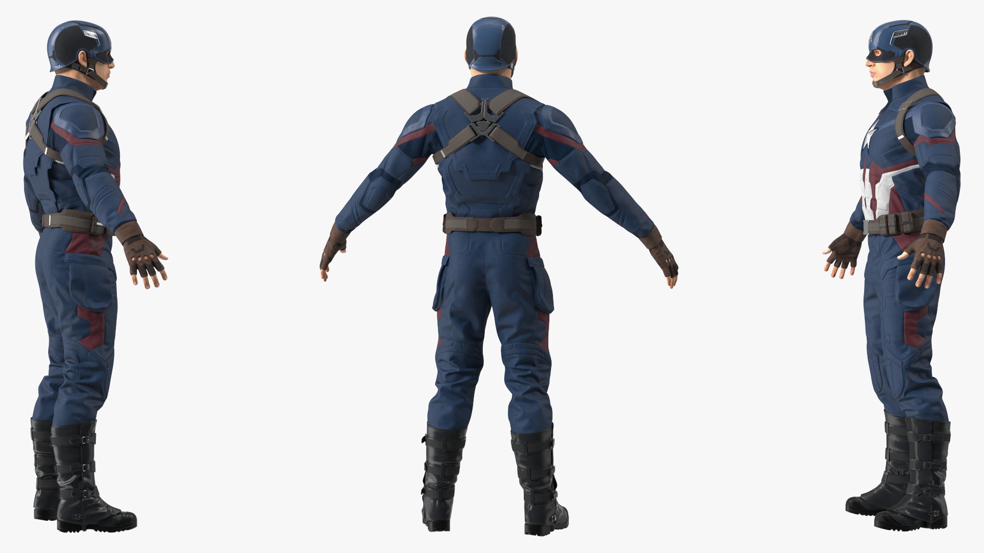 3D model Captain America Character