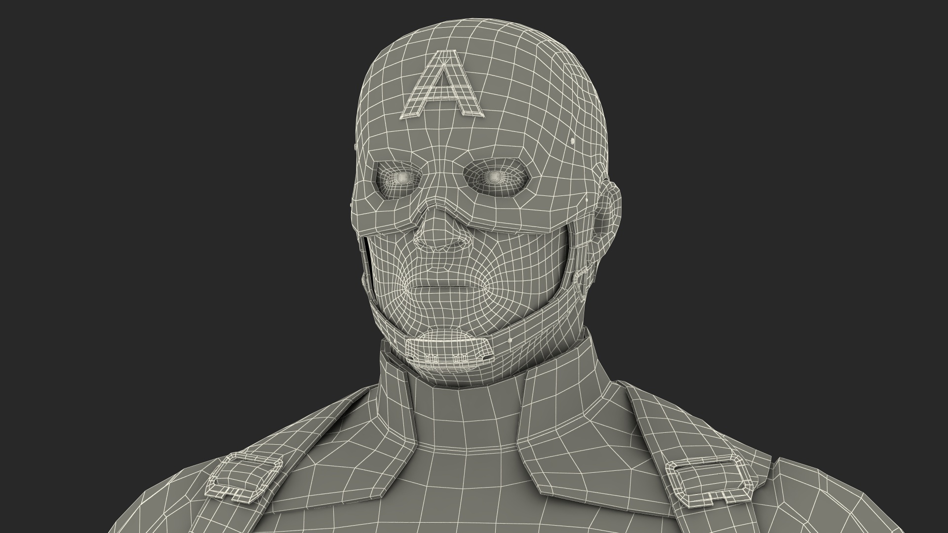 3D model Captain America Character