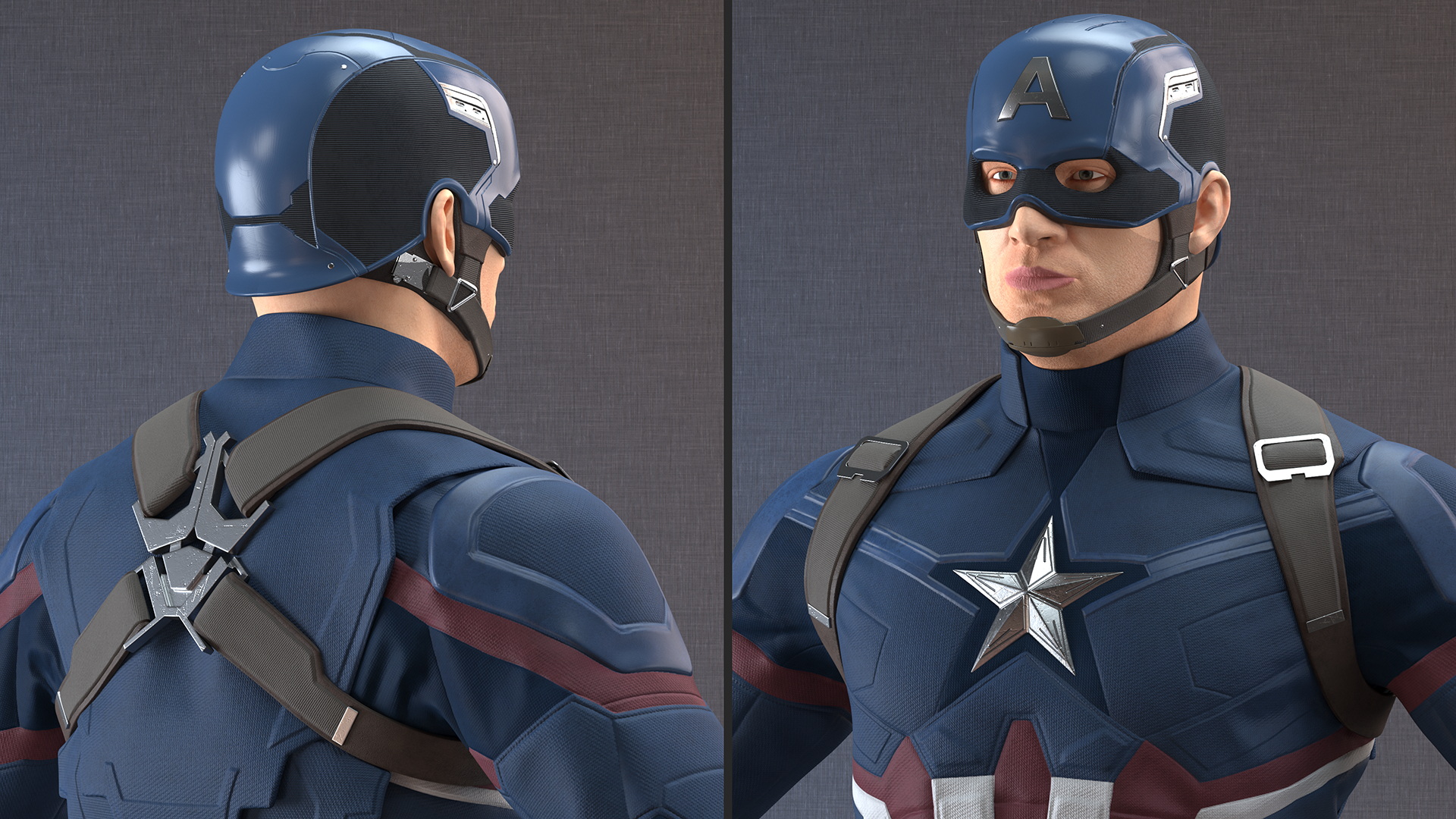 3D model Captain America Character