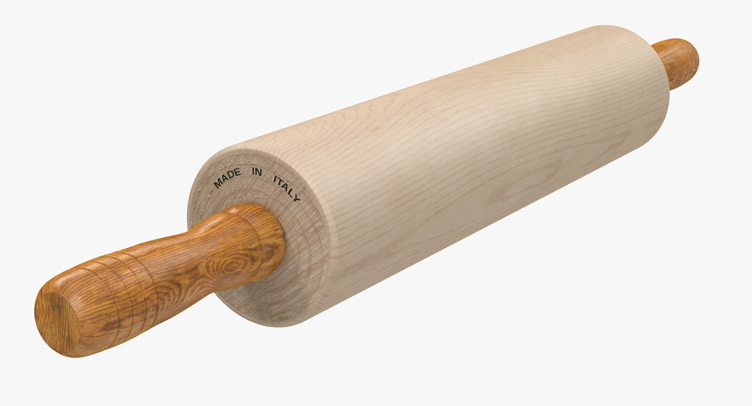 3D Wooden Rolling Pin model