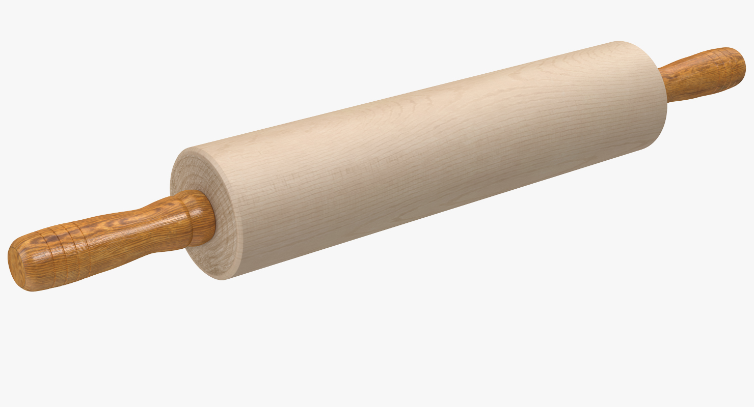 3D Wooden Rolling Pin model