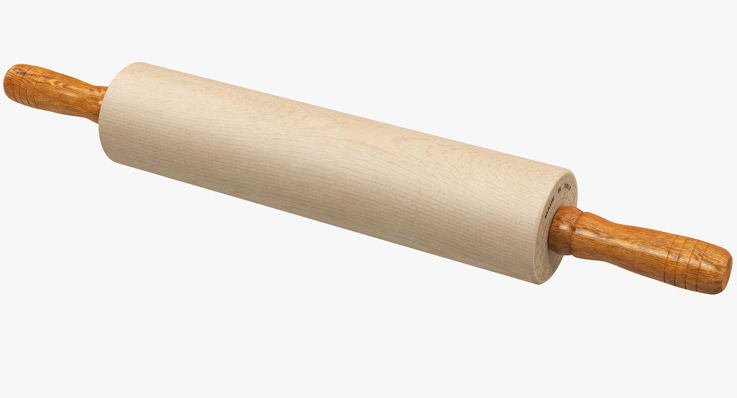 3D Wooden Rolling Pin model