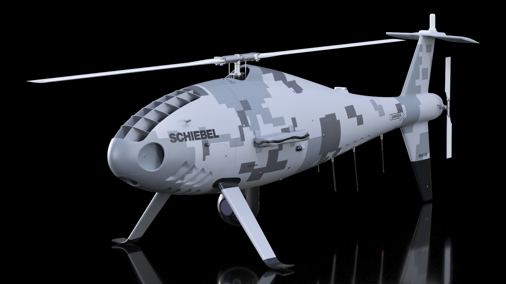 Schiebel Camcopter S100 UAV Finnish Coast Guard 3D