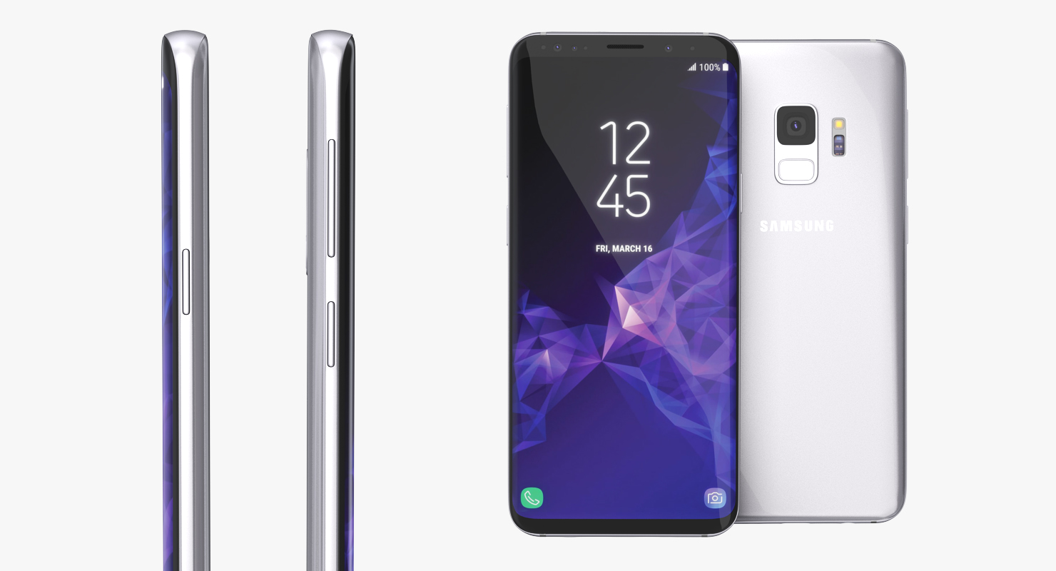 3D Samsung Galaxy S9 Titanium Gray