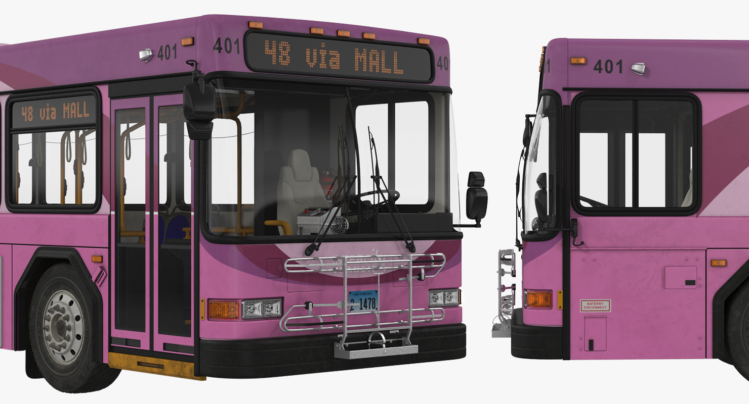 3D model Gillig Low Floor Diesel Electric Hybrid Bus Rigged