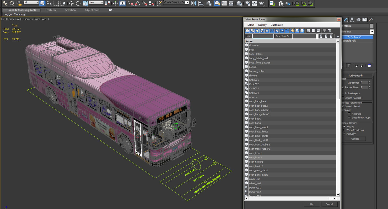 3D model Gillig Low Floor Diesel Electric Hybrid Bus Rigged